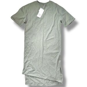 Zara Genderless Longline Short Sleeve T-Shirt with side slits size S